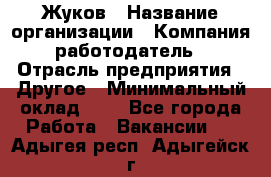 Жуков › Название организации ­ Компания-работодатель › Отрасль предприятия ­ Другое › Минимальный оклад ­ 1 - Все города Работа » Вакансии   . Адыгея респ.,Адыгейск г.